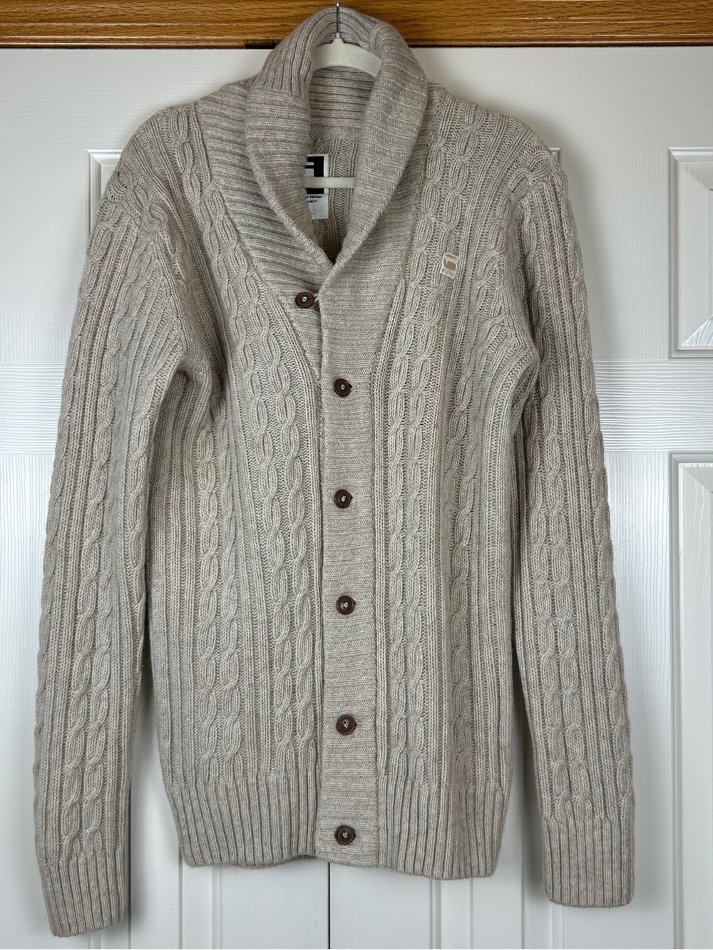 G- Star Raw Cable Knit Fisherman Cardigan Sweater